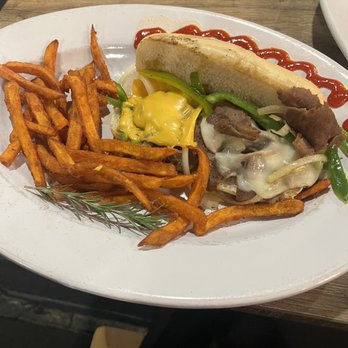 Chops & Eggs - Philly Cheesesteak Sandwich - New American Near Me - Corpus Christi, Texas Chops & Eggs - Philly Cheesesteak Sandwich - New American Near Me - Corpus Christi, Texas