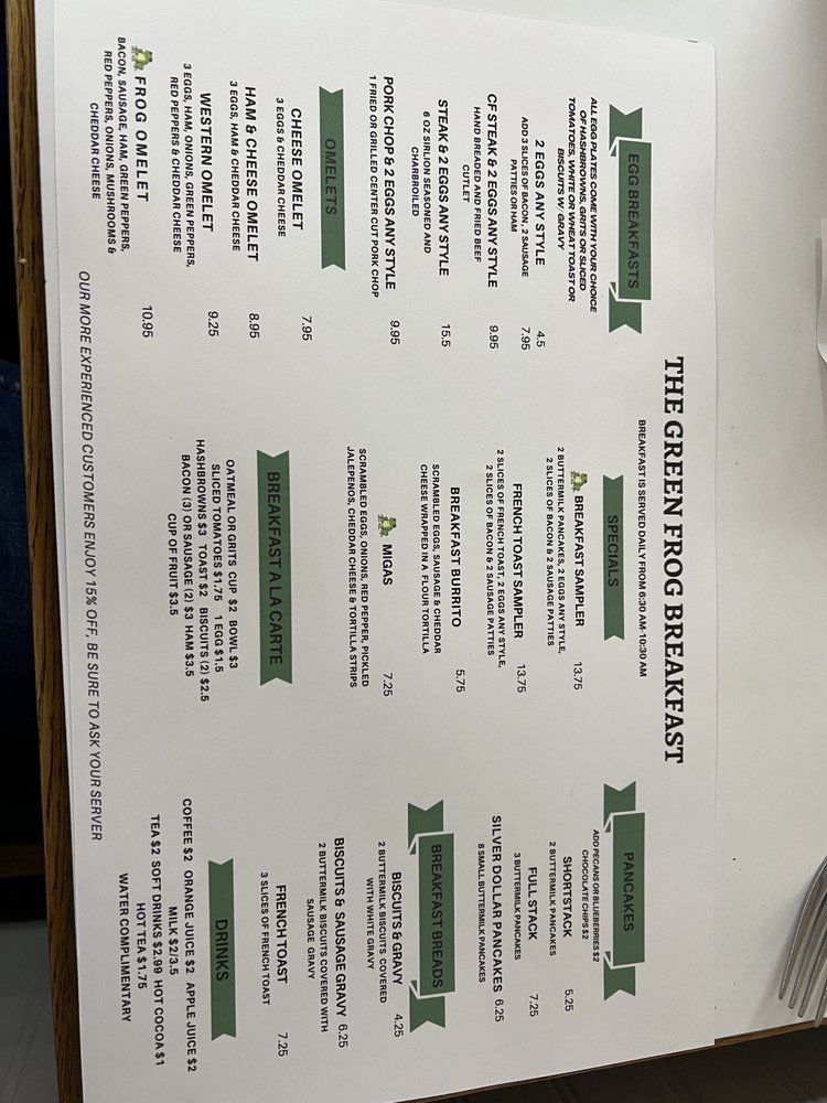 THE GREEN FROG 420 N Main St, Jacksboro, Texas Chicken Shop