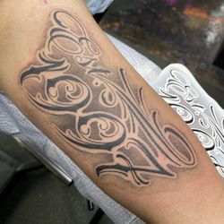 Year I was born, tattooed by the best Jake.