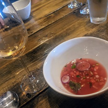 Root Food + Wine - Watermelon gazpacho - New American Near Me - Augusta, Missouri