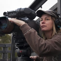 Coastline Productions - Simone Hogan of Coastline Productions out on location