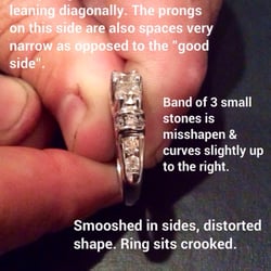 Sterling-Kay Jewelers-665 - Poor resizing...bad work! About to go in today for round 3 with my husband.