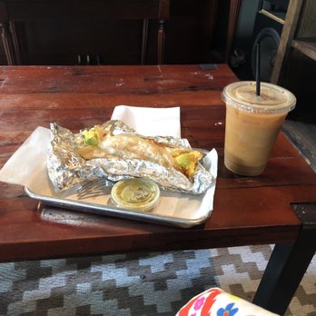 Siphon Coffee - Breakfast taco and iced coffee. - Cafes Near Me - Houston, Texas