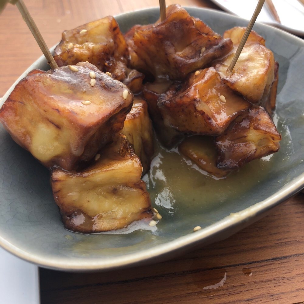 Izumi - Eggplant glazed cubes - Japanese Near Me - Geneva, GE Izumi - Eggplant glazed cubes - Japanese Near Me - Geneva, GE