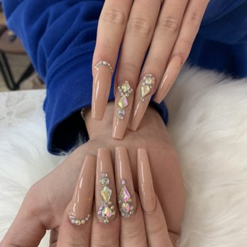 Perfect Nails - Tan and gems - Nail Salons Near Me - Inwood, West Virginia Perfect Nails - Tan and gems - Nail Salons Near Me - Inwood, West Virginia