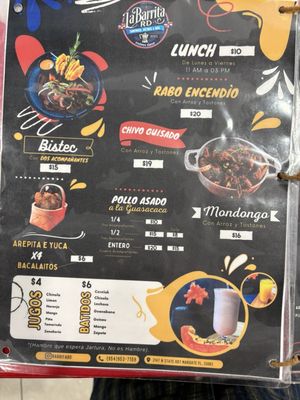 Menu photo 1 La Barrita RD Margate, FL