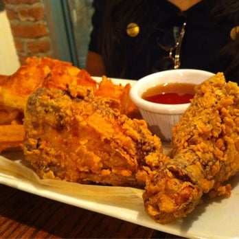 Friedman's - Gluten Free Chicken and Waffles that made my sister freak out - Breakfast & Brunch Near Me - New York, New York Friedman's - Gluten Free Chicken and Waffles that made my sister freak out - Breakfast & Brunch Near Me - New York, New York