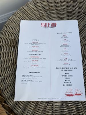 Menu photo 1 Sister Ship Nantucket, MA Menu photo 1 Sister Ship Nantucket, MA