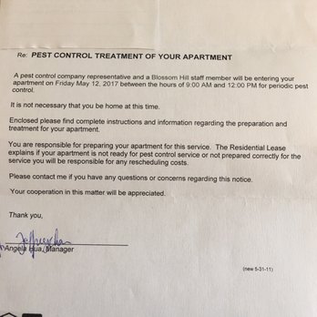 Blossom Hill - Here is the notice that is just left at your door notifying you of the scheduled appointment with out your consent. - Apartments Near Me - San Jose, California Blossom Hill - Here is the notice that is just left at your door notifying you of the scheduled appointment with out your consent. - Apartments Near Me - San Jose, California