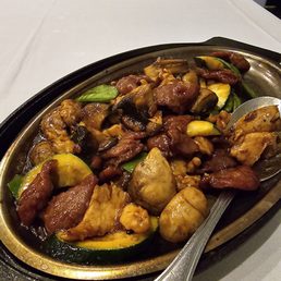 Sizzling chicken and beef! Sizzling chicken and beef!