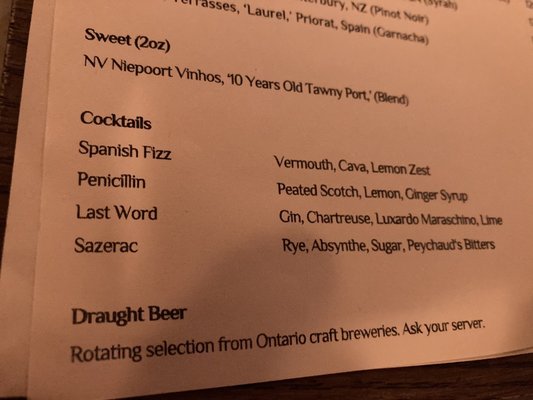Menu photo 4 The Wood Owl Toronto, ON Menu photo 4 The Wood Owl Toronto, ON