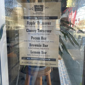 Hollys Meat Pies - Dessert menu choices - New American Near Me - Bellingham, Washington Hollys Meat Pies - Dessert menu choices - New American Near Me - Bellingham, Washington