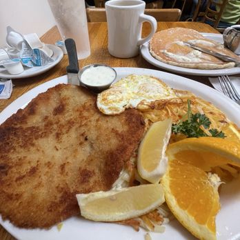 Old Monterey Cafe - Calamari steak and eggs which - Breakfast & Brunch Near Me - Monterey, California Old Monterey Cafe - Calamari steak and eggs which - Breakfast & Brunch Near Me - Monterey, California