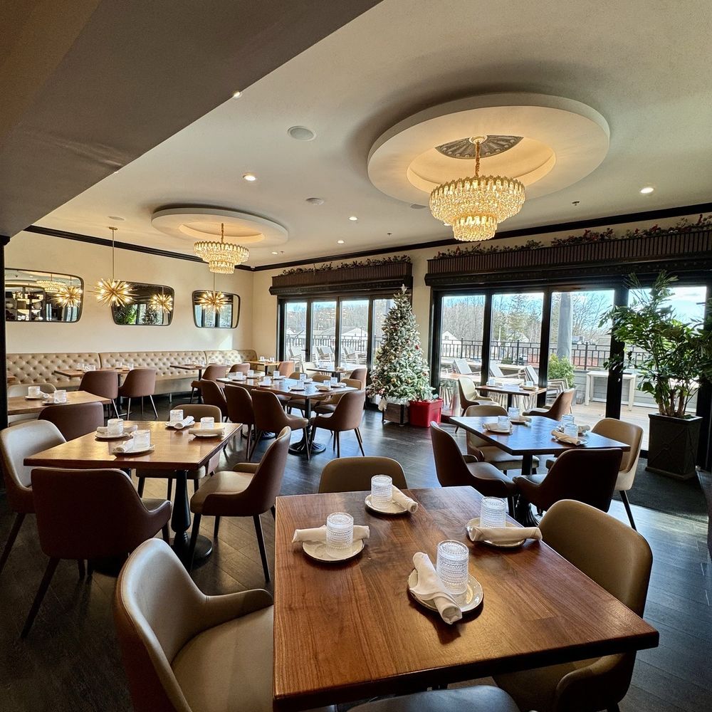 At The Rooftop - Upstairs dining area (Christmas time!) - Cocktail Bars Near Me - Canton, Connecticut