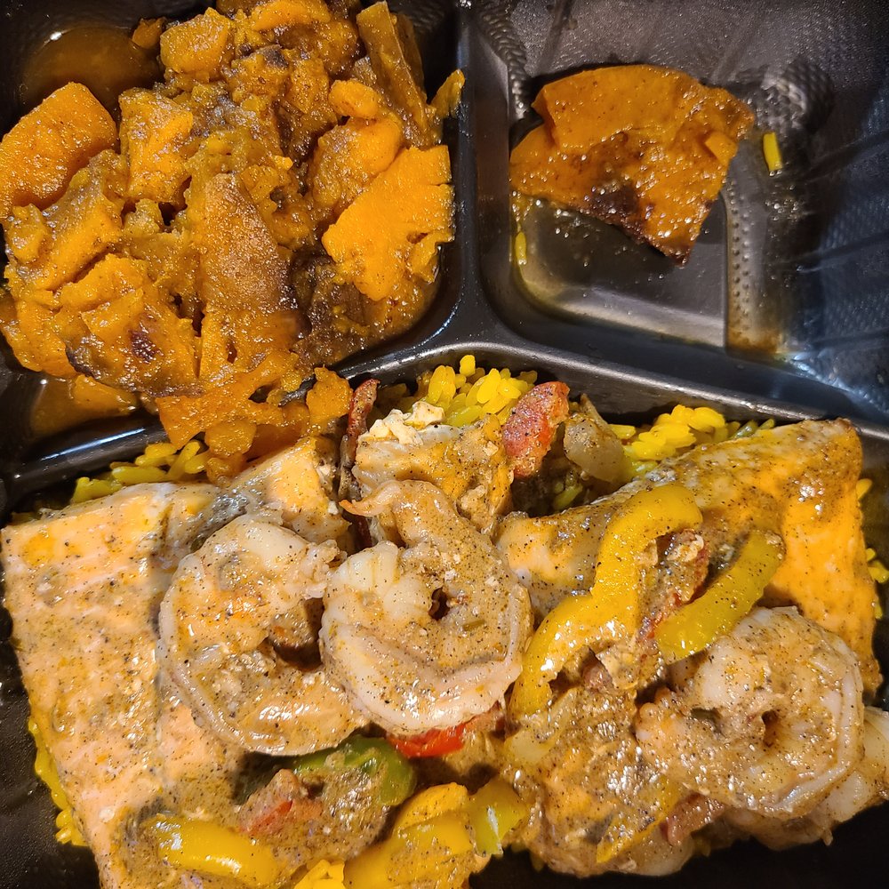 Ka'ribbean Fire - Generally when you have salmon and shrimp the shrimp and salmon are small, but not this. Delicious! - Caribbean Near Me - La Plata, Maryland Ka'ribbean Fire - Generally when you have salmon and shrimp the shrimp and salmon are small, but not this. Delicious! - Caribbean Near Me - La Plata, Maryland