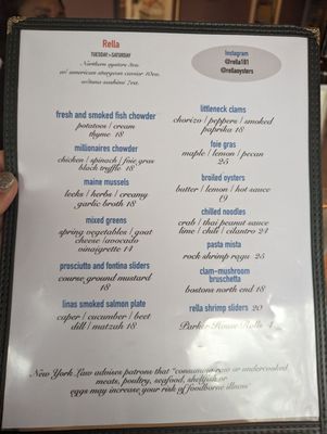 Menu photo 1 Rella Rochester, NY