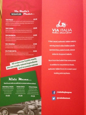 Menu photo 4 Via Italia City Centre, GLG