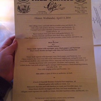 Chez Panisse - The menu for the evening - New American Near Me - Berkeley, California
