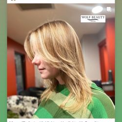 Wolf Beauty Salon - Color in style blowout with cut