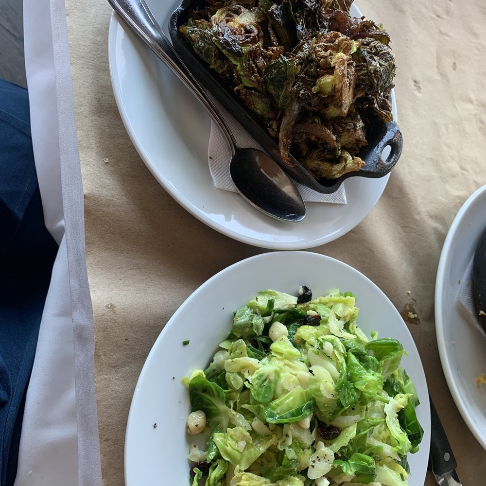 Cowfish - Brussel sprouts and north fork salad - New American Near Me - Hampton Bays, New York Cowfish - Brussel sprouts and north fork salad - New American Near Me - Hampton Bays, New York