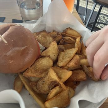 The Break - Burger with fries - Sports Bars Near Me - Pismo Beach, California