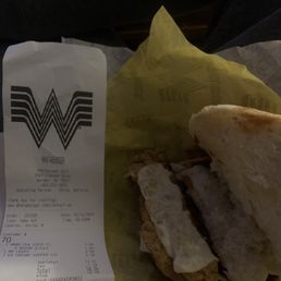 My receipt with the bacon added and the order without bacon