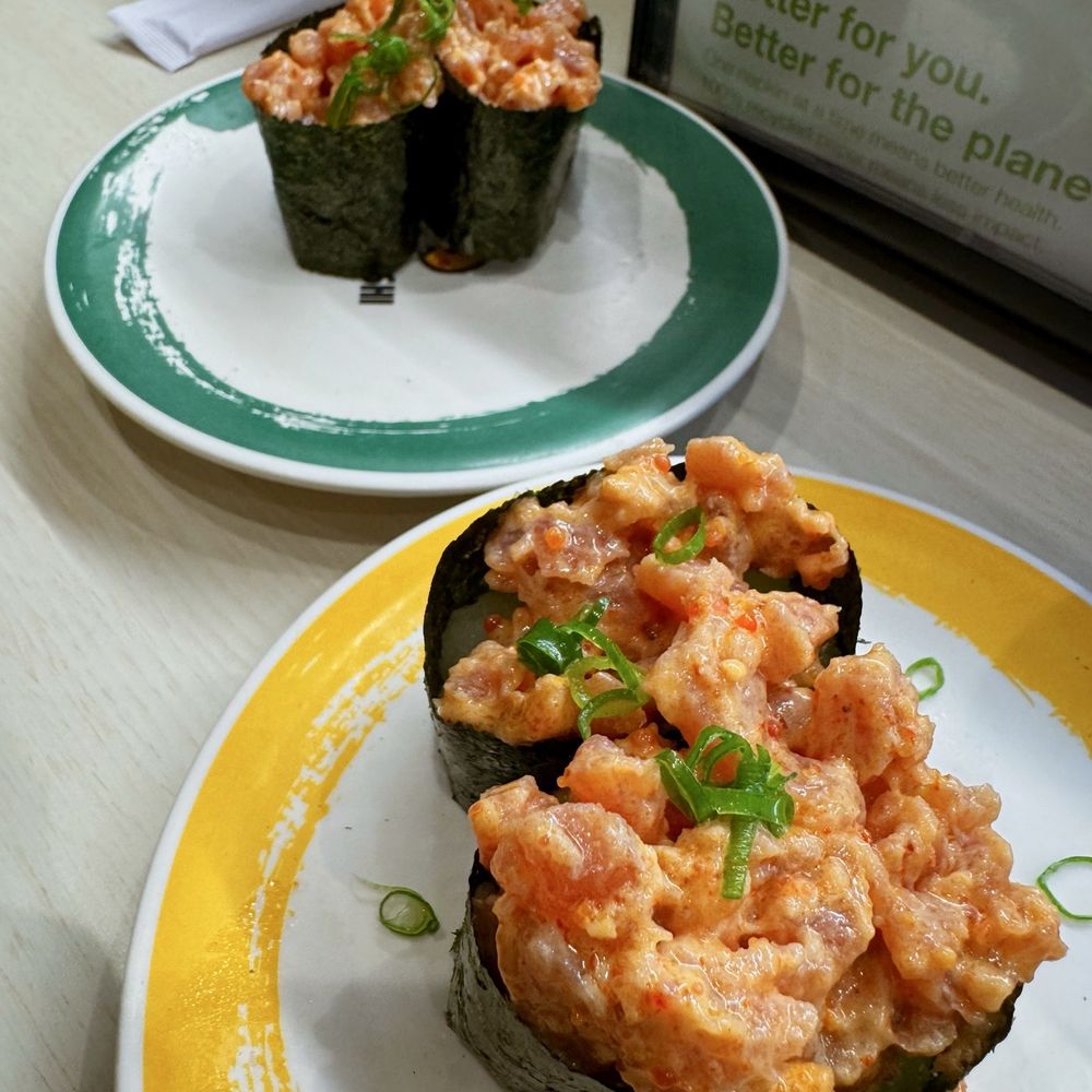 Genki Sushi - Spicy Tuna/Ahi Gunkan - Sushi Bars Near Me - Honolulu, Hawaii Genki Sushi - Spicy Tuna/Ahi Gunkan - Sushi Bars Near Me - Honolulu, Hawaii