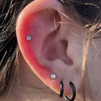 The Hidden Mark - Helix and 3rd lobe piercing - Piercing Near Me - Bakersfield, California The Hidden Mark - Helix and 3rd lobe piercing - Piercing Near Me - Bakersfield, California