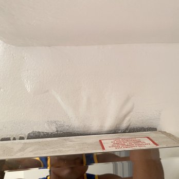 Mold Los Angeles - Water damage above mirror in bathroom - Environmental Testing Near Me Mold Los Angeles - Water damage above mirror in bathroom - Environmental Testing Near Me