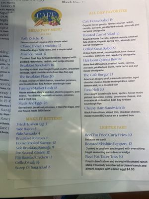 Menu photo 2 The Cafe at The Inn Benicia, CA