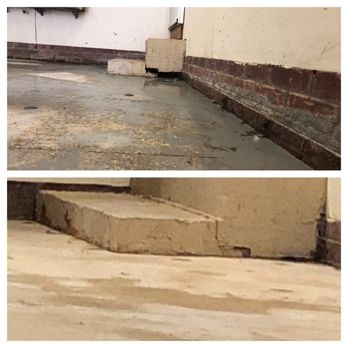 Saber Concrete & Foundation Leveling Solutions - Sunken garage floors can easily be lifted and re-leveled using concrete raising. It's imperative to fill those voids beneath. - Masonry/Concrete Near Me Saber Concrete & Foundation Leveling Solutions - Sunken garage floors can easily be lifted and re-leveled using concrete raising. It's imperative to fill those voids beneath. - Masonry/Concrete Near Me