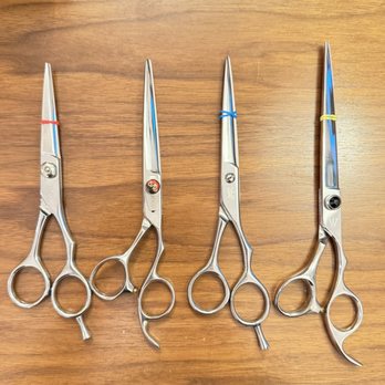Well Sharpened - The four shears that Phil beautifully sharpened, polished, AND corrected!!! - Knife Sharpening Near Me - Los Gatos, California Well Sharpened - The four shears that Phil beautifully sharpened, polished, AND corrected!!! - Knife Sharpening Near Me - Los Gatos, California