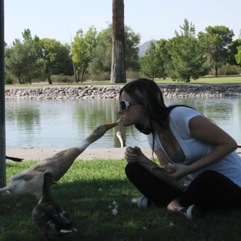 Granada Park - Me and my new friend. She did this more than once! - Parks Near Me - Phoenix, Arizona