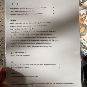 Tuza Taco - Food menu - Tacos Near Me - Atlanta , Georgia Tuza Taco - Food menu - Tacos Near Me - Atlanta , Georgia