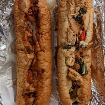 Ishkabibble's - Ishkabibble's chicken cheesesteak on the left and a the South Philly chicken cheesesteak on the right - Cheesesteaks Near Me - Philadelphia, Pennsylvania Ishkabibble's - Ishkabibble's chicken cheesesteak on the left and a the South Philly chicken cheesesteak on the right - Cheesesteaks Near Me - Philadelphia, Pennsylvania