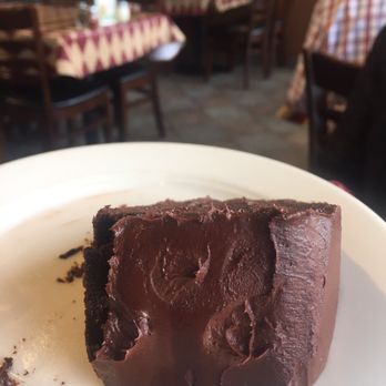 Rigatoni's - My chocolate cake came with the servers finger print on the side? Not sure if this is normal but hope she doesn't charge me extra - Italian Near Me - Dublin, California