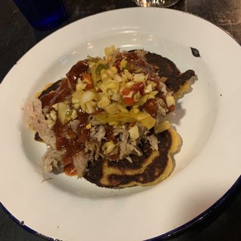 The Stave - Pulled pork and hoe cakes. - Southern Near Me - Frankfort, Kentucky The Stave - Pulled pork and hoe cakes. - Southern Near Me - Frankfort, Kentucky