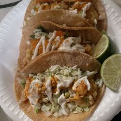 Tacos La Obregon Y Mas - Shrimp Tacos