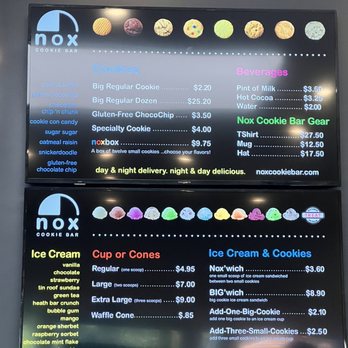 Nox Cookie Bar - menu and prices - Desserts Near Me - Campbell, California Nox Cookie Bar - menu and prices - Desserts Near Me - Campbell, California