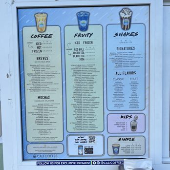 CALI COFFEE - So many options... - Coffee & Tea Near Me - Davie, Florida
