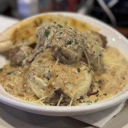 The Bungalow Inn - The Meatballs and mashed potatoes.