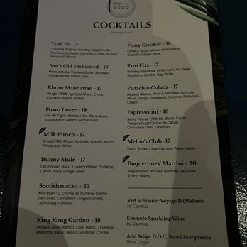 El Laundry Room - Drinks Menu - Speakeasies Near Me - Doral, Florida