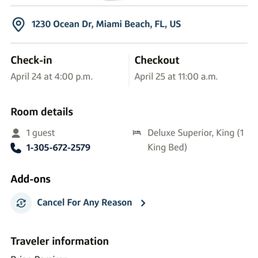 Photo of reservation to prove we actually stayed at hotel Photo of reservation to prove we actually stayed at hotel