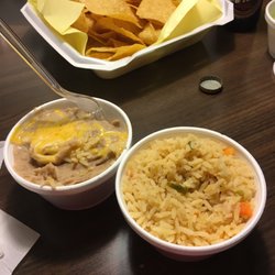 Beans have a lot to be desired . Rice was ok