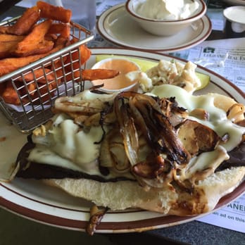 Historic Village Diner - Long horn special with sweet potatoe fries - Diners Near Me - Red Hook, New York Historic Village Diner - Long horn special with sweet potatoe fries - Diners Near Me - Red Hook, New York