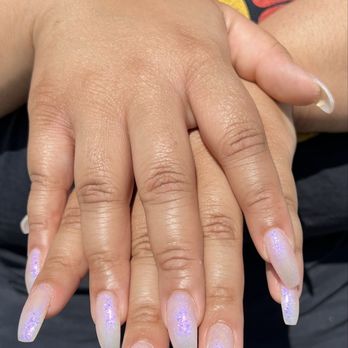 Valley Nail - Clear (transparent) Dazzling Gel W/acrylic extensions by Kiso - Nail Salons Near Me - Valley Village, California Valley Nail - Clear (transparent) Dazzling Gel W/acrylic extensions by Kiso - Nail Salons Near Me - Valley Village, California