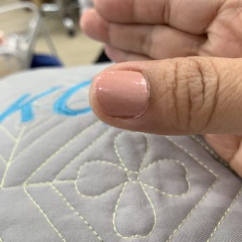 KC Nails & Spa - Cuticles not cleaned up after nail color application - Nail Salons Near Me - Placentia, California