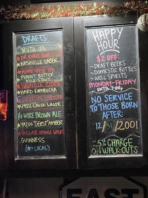 Menu photo 2 Alley Taps Nashville, TN
