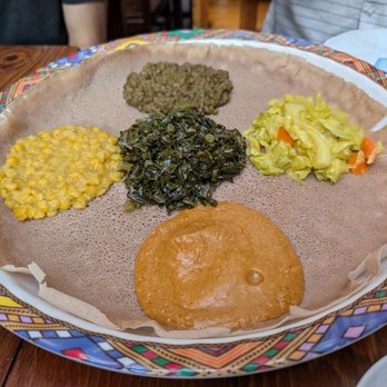 Tsion Cafe - Ethiopian Veggie Combo for 2 - Ethiopian Near Me - New York, New York