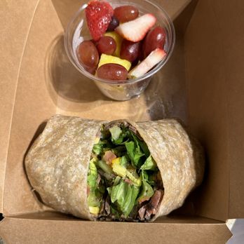 HS Green - Steak Wrap with Seasonal Fruit Cup - Salad Near Me - Houston, Texas